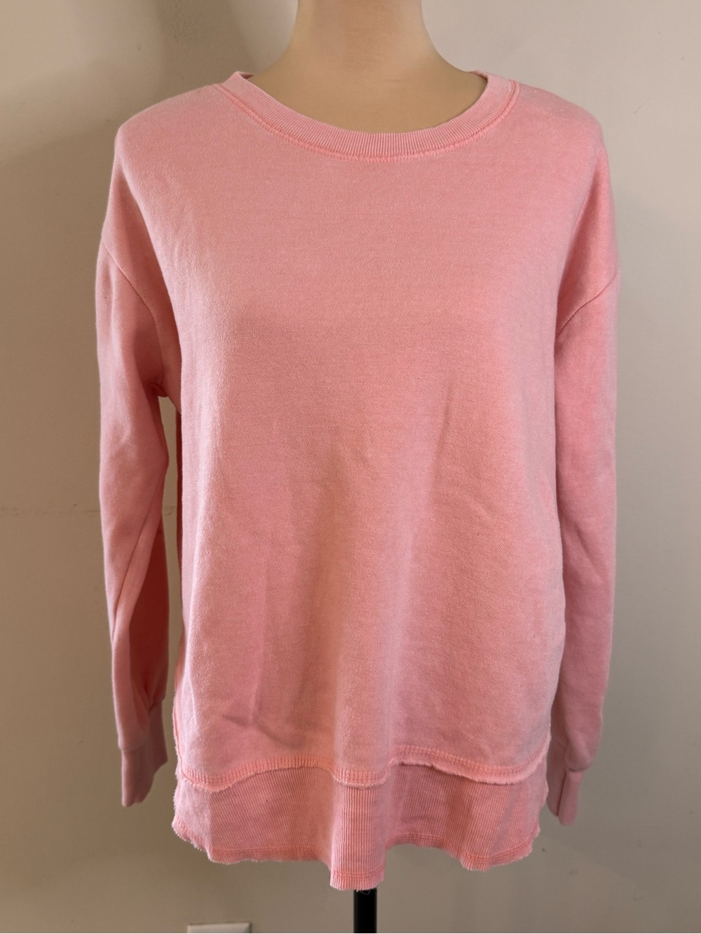 Ocean Drive coastal pink fleece lined sweatshirt SZ SM